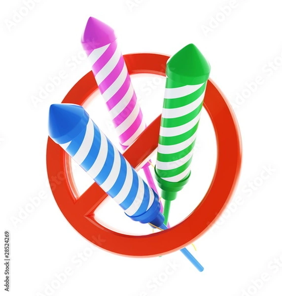 Obraz no firework rockets