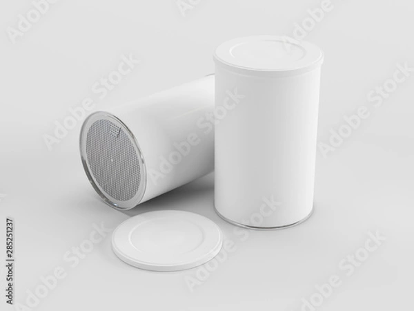 Obraz Tin can mockup. Studio shot 3D rendering.