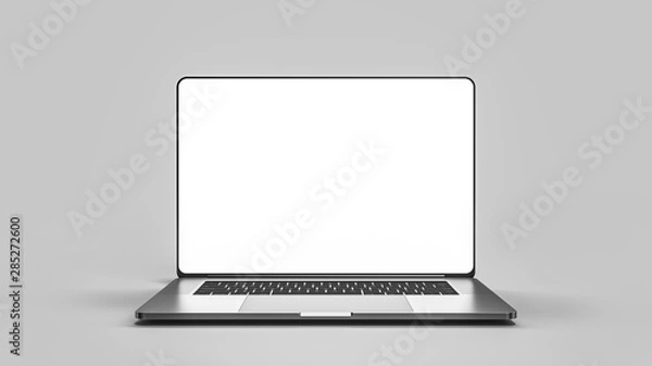 Obraz Laptop template isolated on white.  Template, mockup.