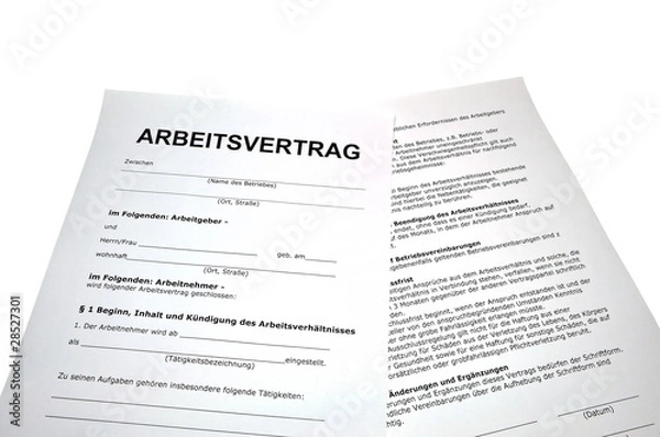 Obraz Arbeitsvertrag  #101219-017
