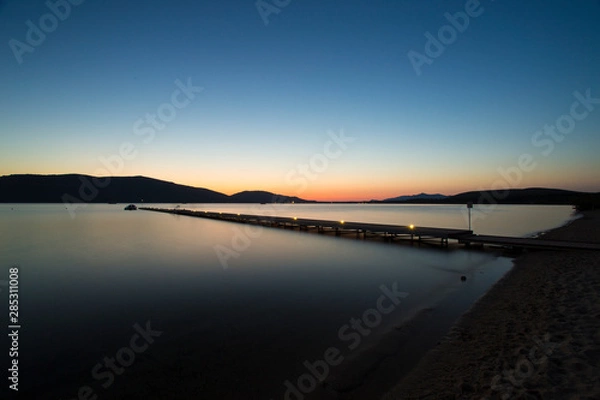 Fototapeta Sunset at a jetty
