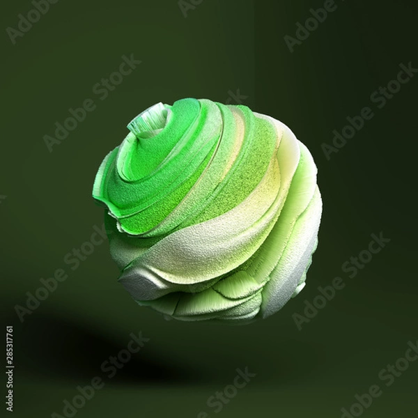 Obraz Volume, abstract, relief form. 3d illustration, 3d rendering.