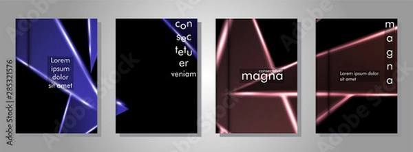 Obraz Minimal cover design. Triangular shape vector design background. Applicable for brochures, posters, covers ,banners ,etc