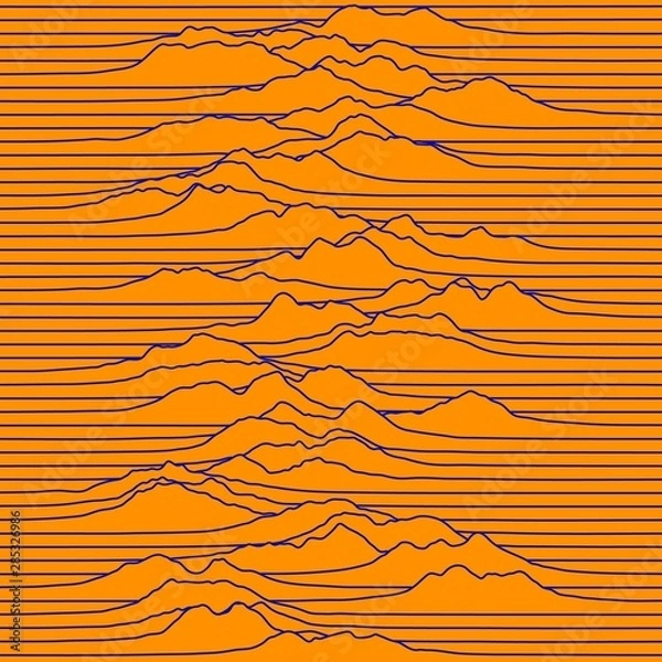 Fototapeta Signal or wave graphics. Abstract vector technology background