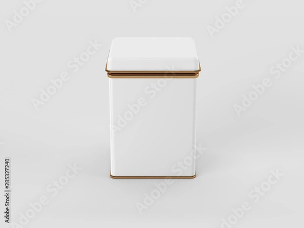 Obraz Tea caddy mockup. Studio packshot. 3D rendering.