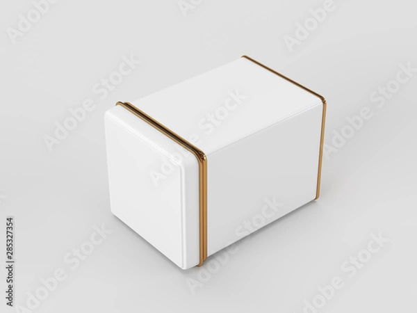 Obraz Tea caddy mockup. Studio packshot. 3D rendering.