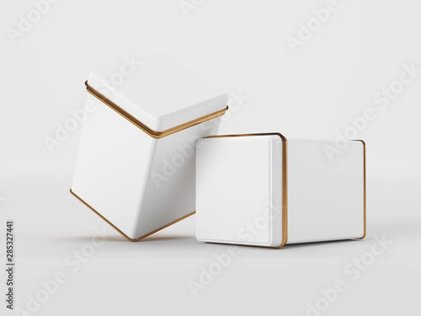 Obraz Tea caddy mockup. Studio packshot. 3D rendering.