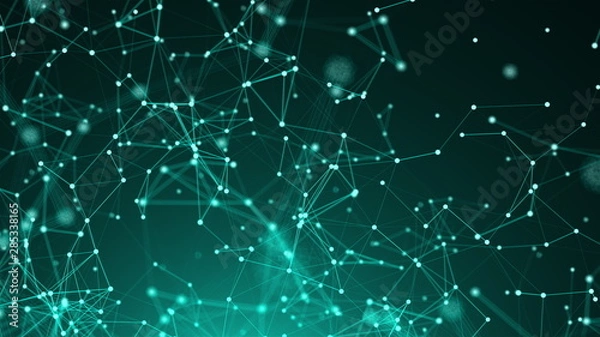 Obraz Abstract connection dots. Technology background. Network concept. 3d rendering