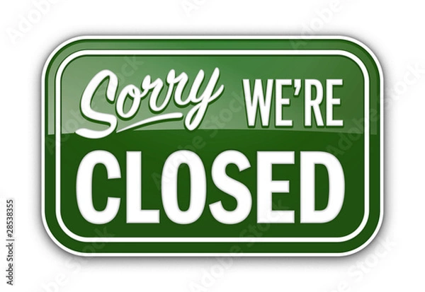 Obraz Sorry closed green