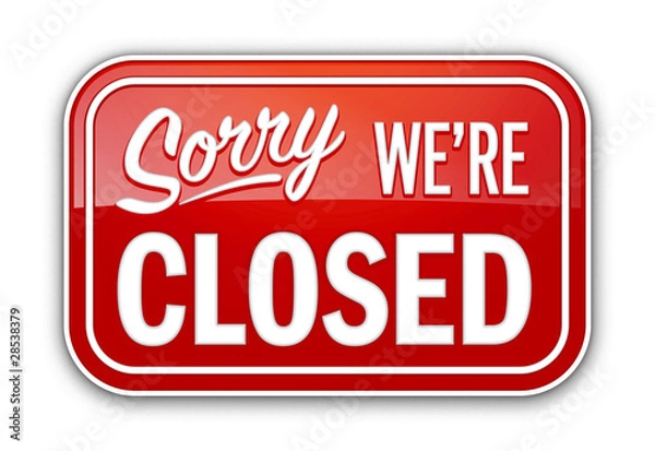 Obraz Sorry closed red