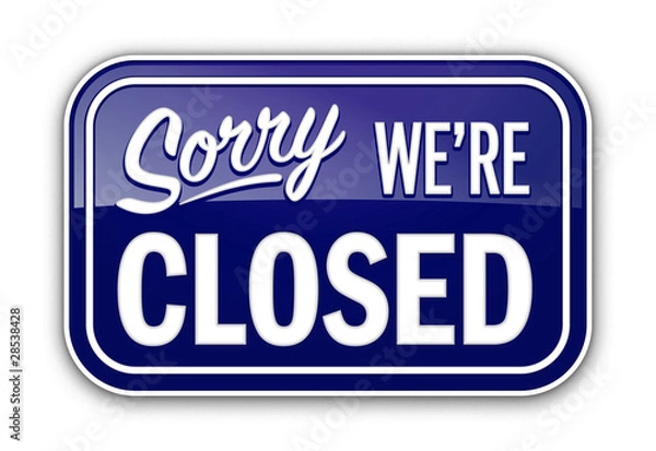 Obraz Sorry closed blue