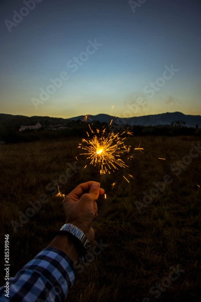 Obraz sunset fireworks