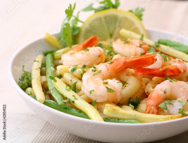 Fototapeta shrimp salad