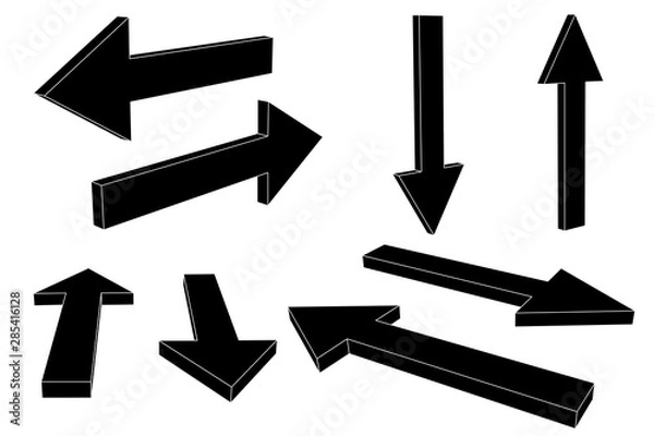 Fototapeta Black arrows