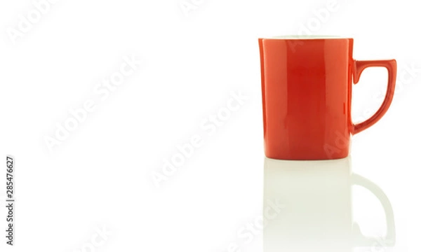 Obraz Red ceramic glass. coffee cup