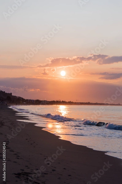 Obraz Landscape photo of the beach of Port Ginesta in Barcelona.