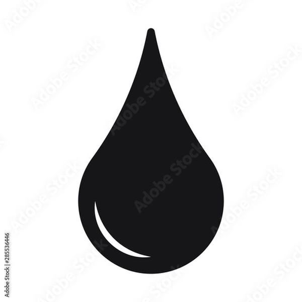 Fototapeta Drop liquid vector icon, water drop icon