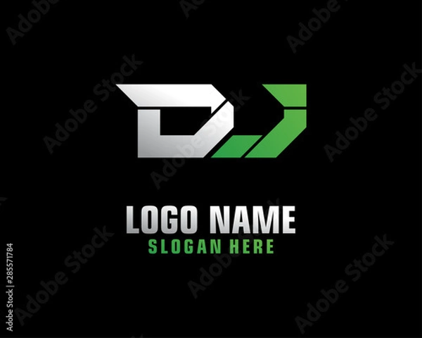 Obraz DJ Initial letter logo template vector