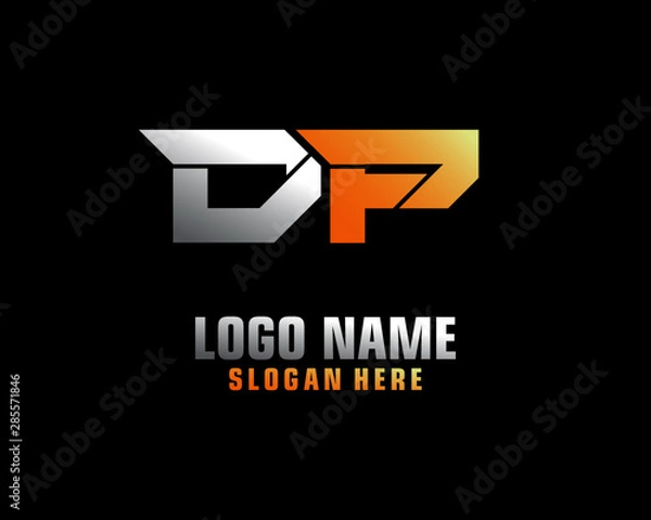 Obraz DP Initial letter logo template vector