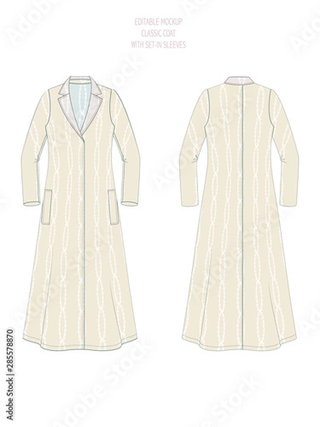 Fototapeta CUSTOMIZABLE VECTOR GARMENT TEMPLATE