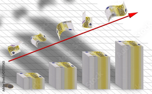 Obraz Gráfica de ingresos