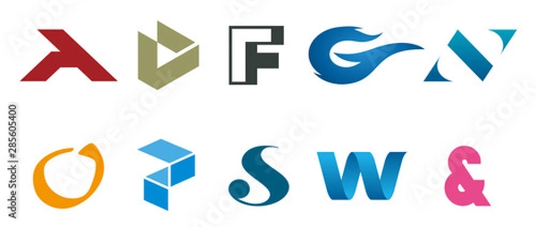 Fototapeta アルファベットのロゴ Alphabet logo, vector logos