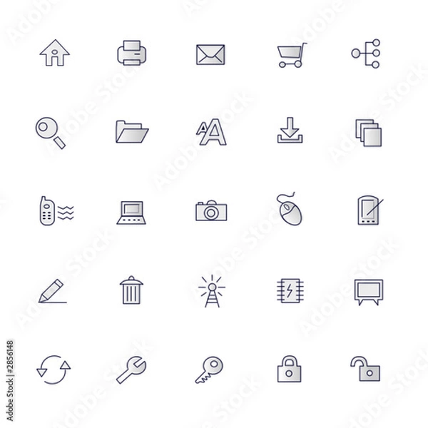 Fototapeta grey icon set