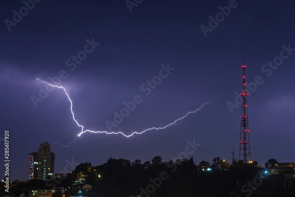 Fototapeta Lightning in Sochi