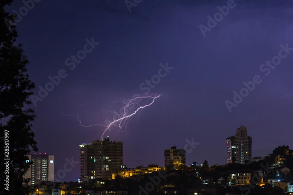 Fototapeta Lightning in Sochi