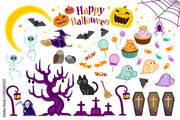 Fototapeta ハロウィン　イラスト素材セット