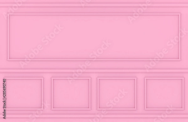 Fototapeta 3d rendering. modern sweet pink square classic pattern wall design background.