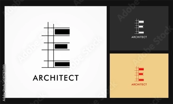 Obraz e logo wektor architekta