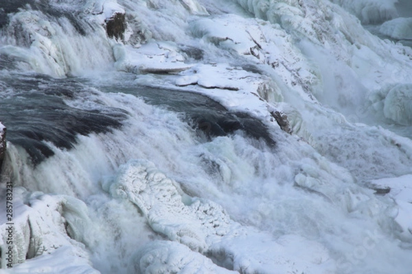 Obraz Waterfall Gullfoss, Golden Circle, Iceland in Winter