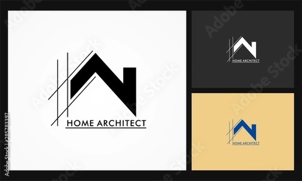 Obraz home architect vector logo