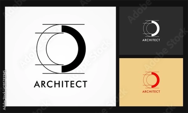 Obraz o logo wektor architekta