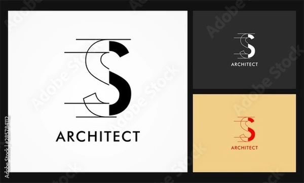 Obraz s architect vector logo