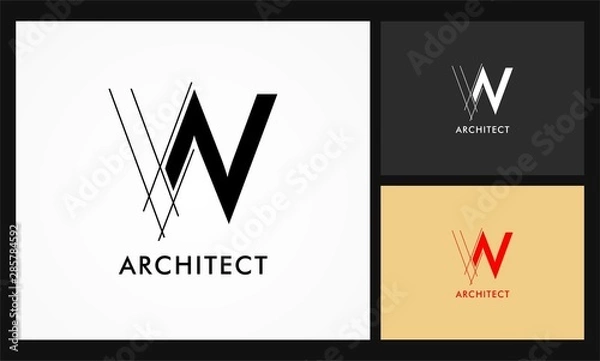 Obraz w architect vector logo