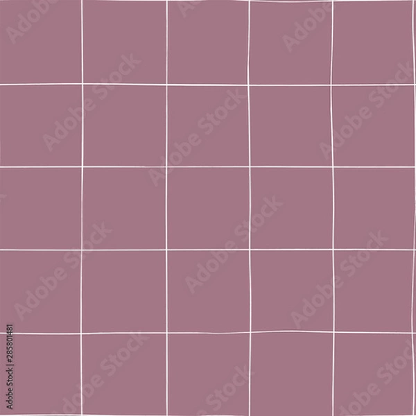 Fototapeta Black and white check, square, plaid vector seamless pattern.   Black bars of different width. Chequered geometric background. Vertical and horizontal brush drawn textured crossing stripes.