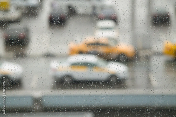 Obraz raindrops on the glass.