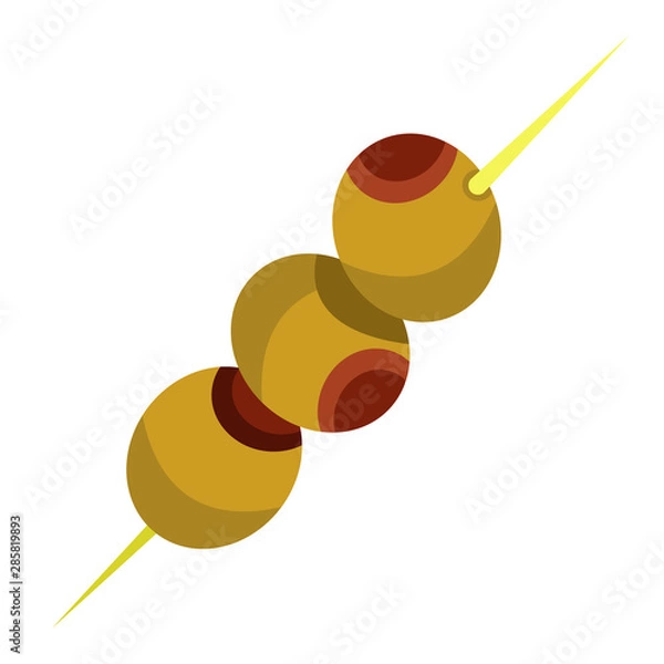 Fototapeta Three stuffed olives 