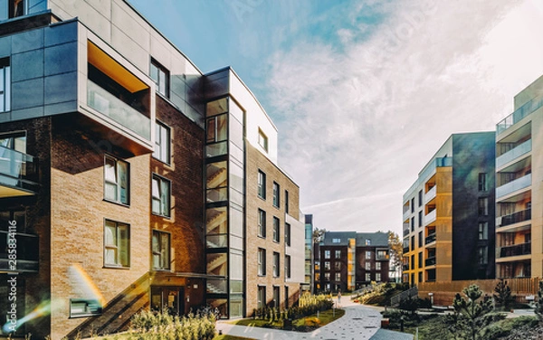 Obraz EU Modern european complex of residential apartment buildings