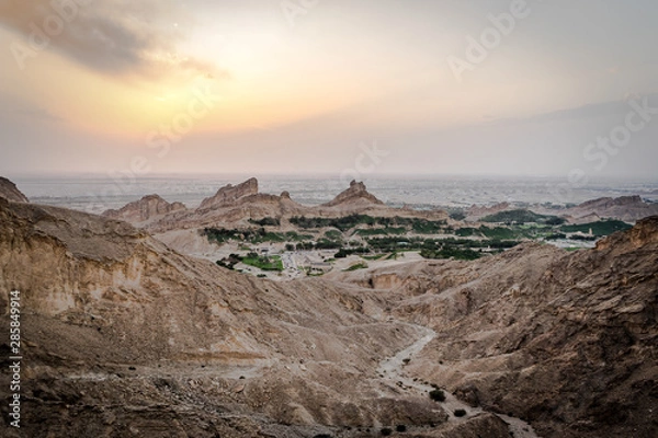 Obraz view from the top of jebal hafeet, uae
