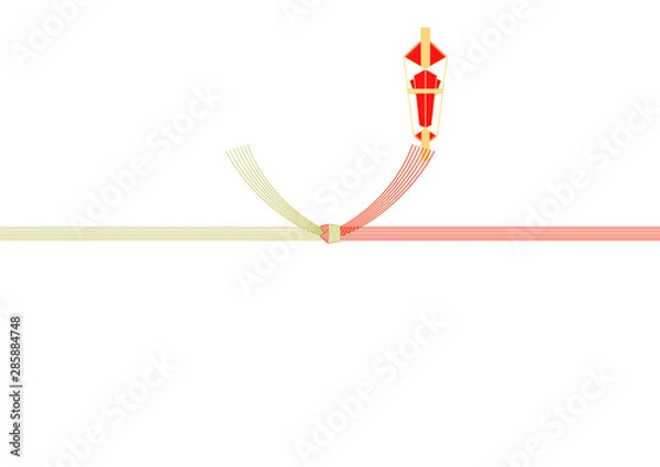 Obraz A4サイズ　水引　7本　のし紙　結びきり