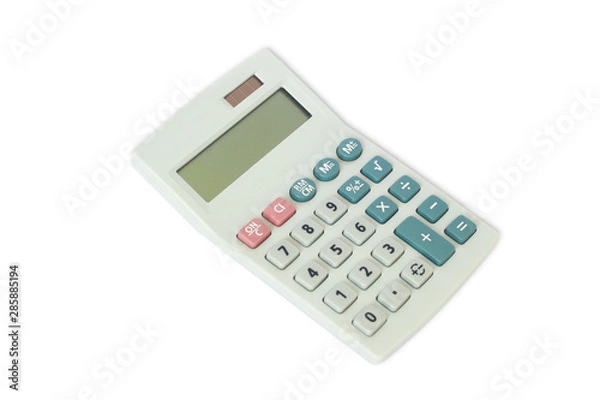 Fototapeta white Calculator isolate on white background