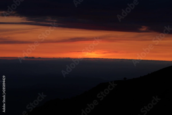 Obraz sunset in the mountains