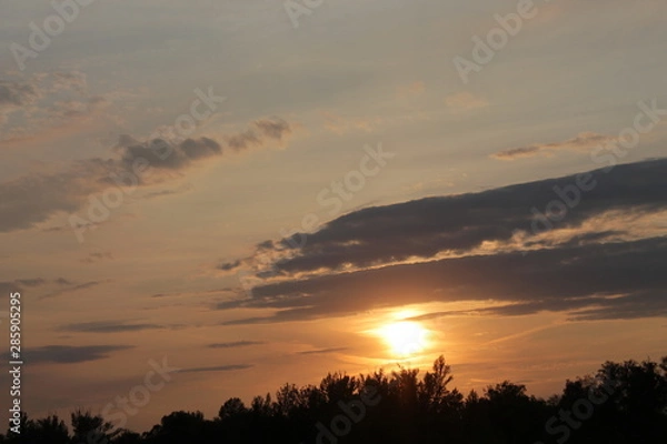 Obraz sunset in the mountains