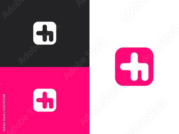 Obraz Initial letter H logo design template elements