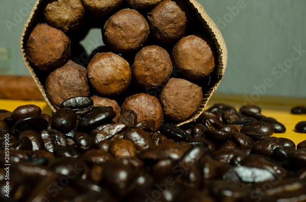 Fototapeta Coffee and cigars