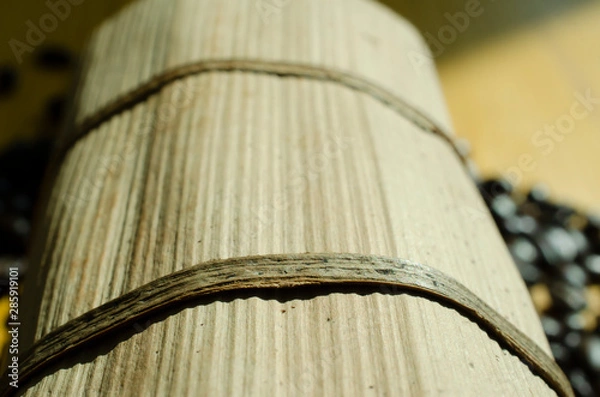 Fototapeta old book on wooden table