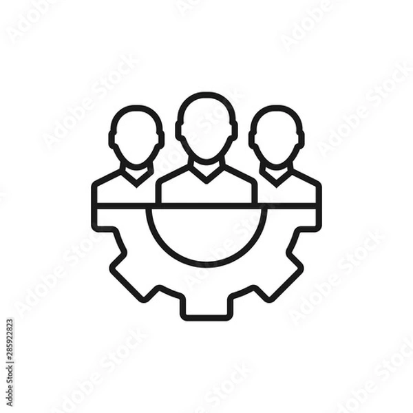Fototapeta management - minimal line web icon. simple vector illustration. concept for infographic, website or app.